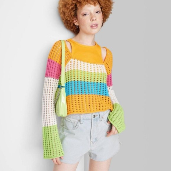 Wild Fable Super High-Rise Cut-Off Jean Shorts Light Wash Size 8 - Picture 2 of 2